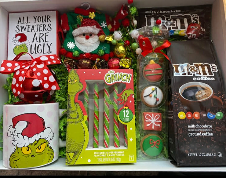 M&M Grinch Candy Cane Coffee Gift Box