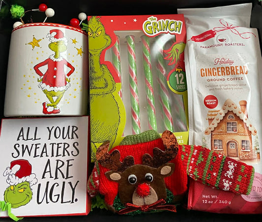 Grinch themed Gingerbread Coffee Gift Box