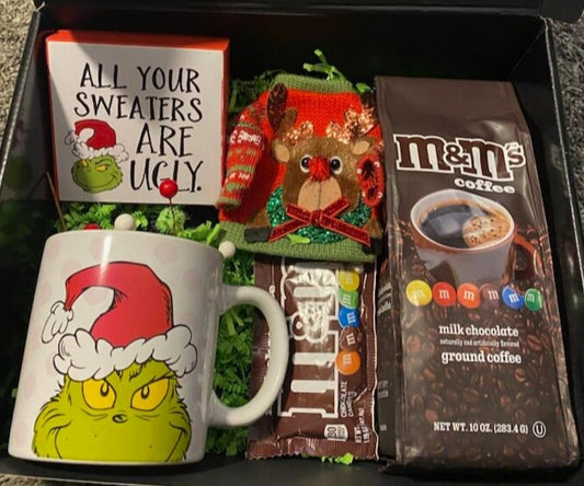 Christmas Grinch M&M Coffee Gift Box